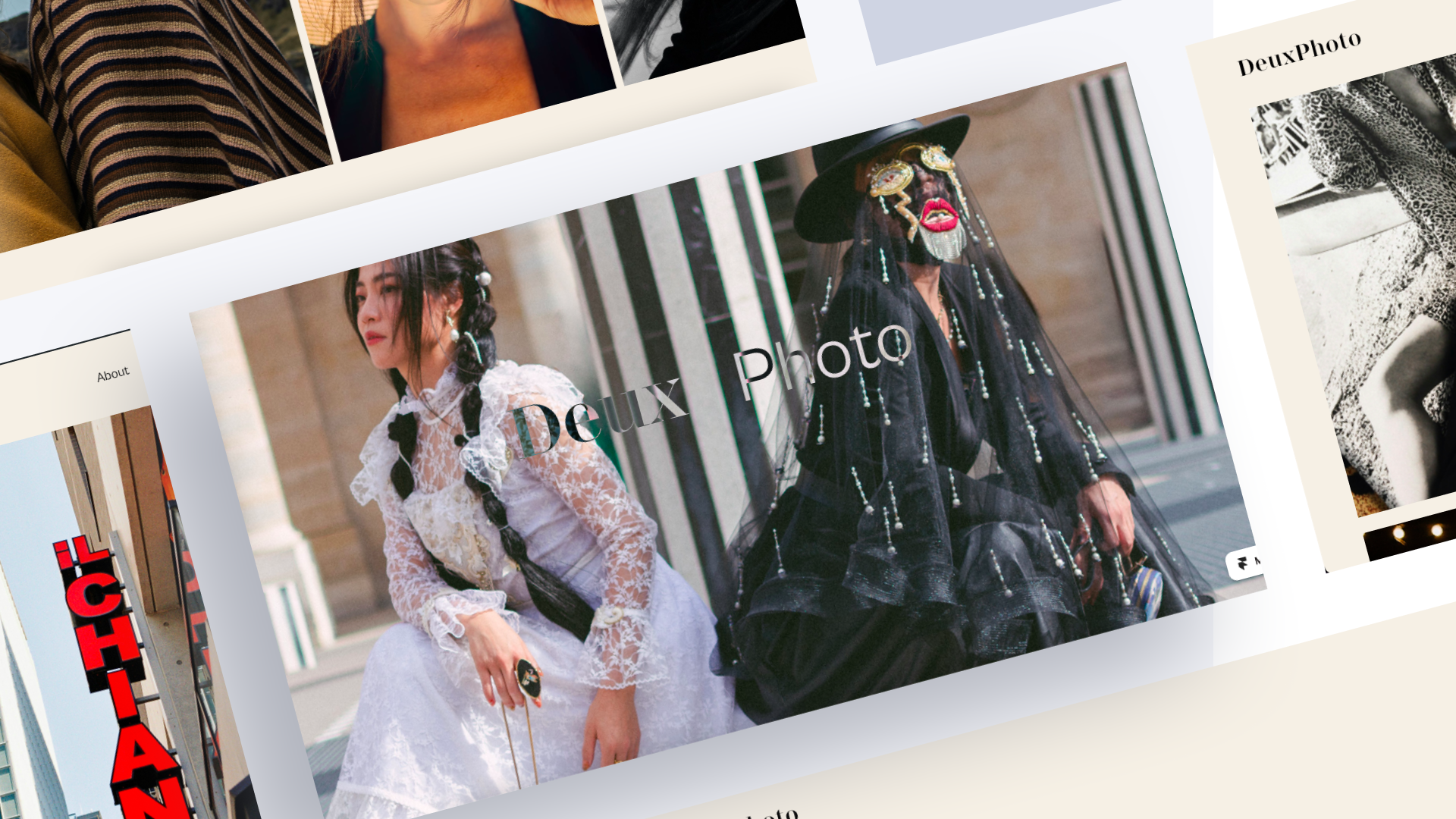 DeuxPhoto landing page design