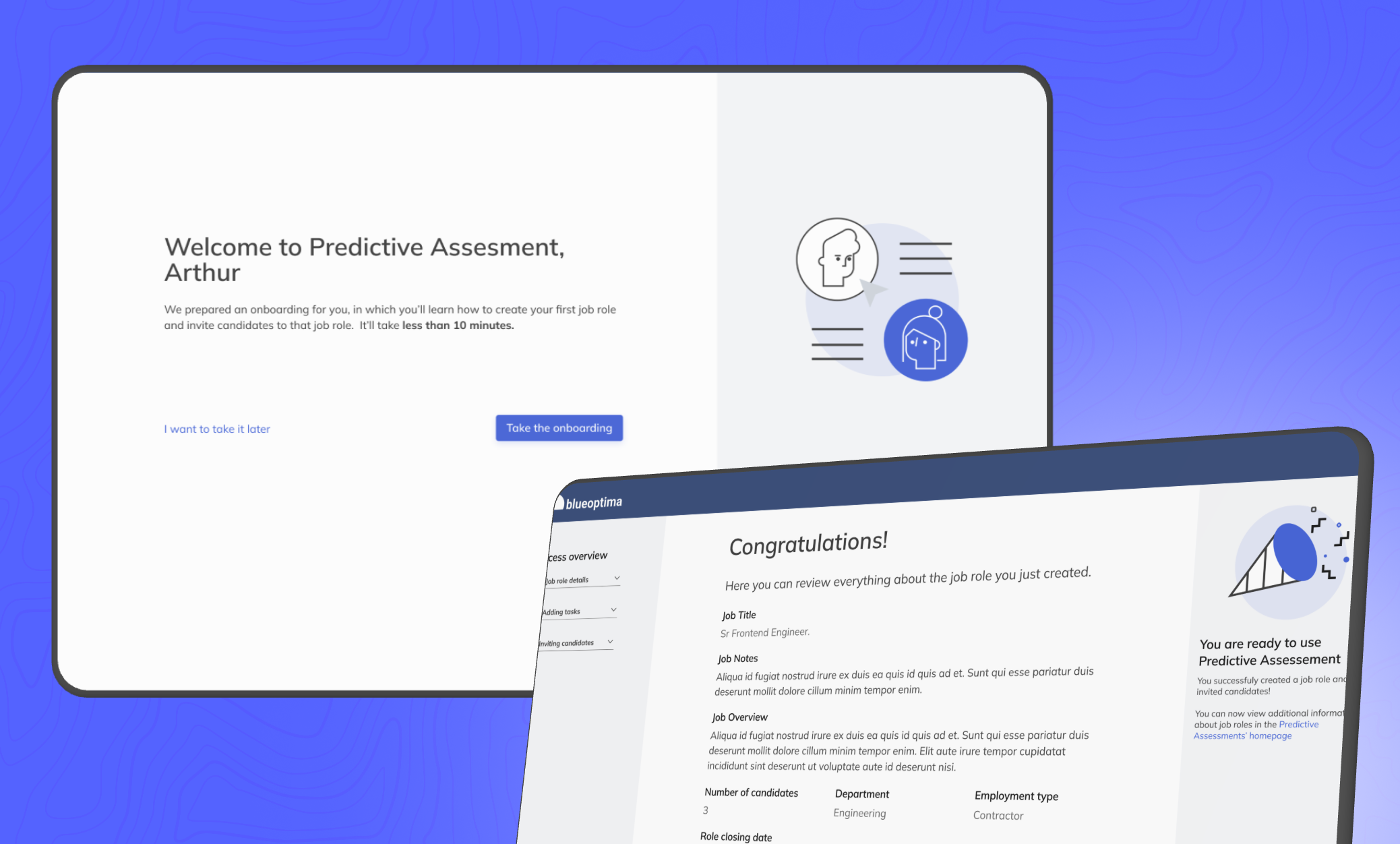 Onboarding and product tour — final UI overview